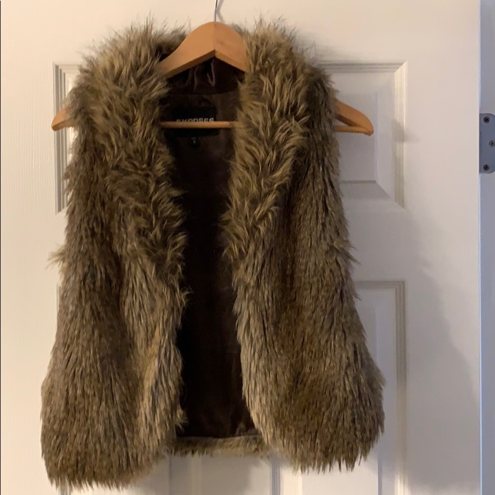Express Faux Fur Vest